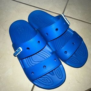 Cobalt Blue Croc Sandals/Slides